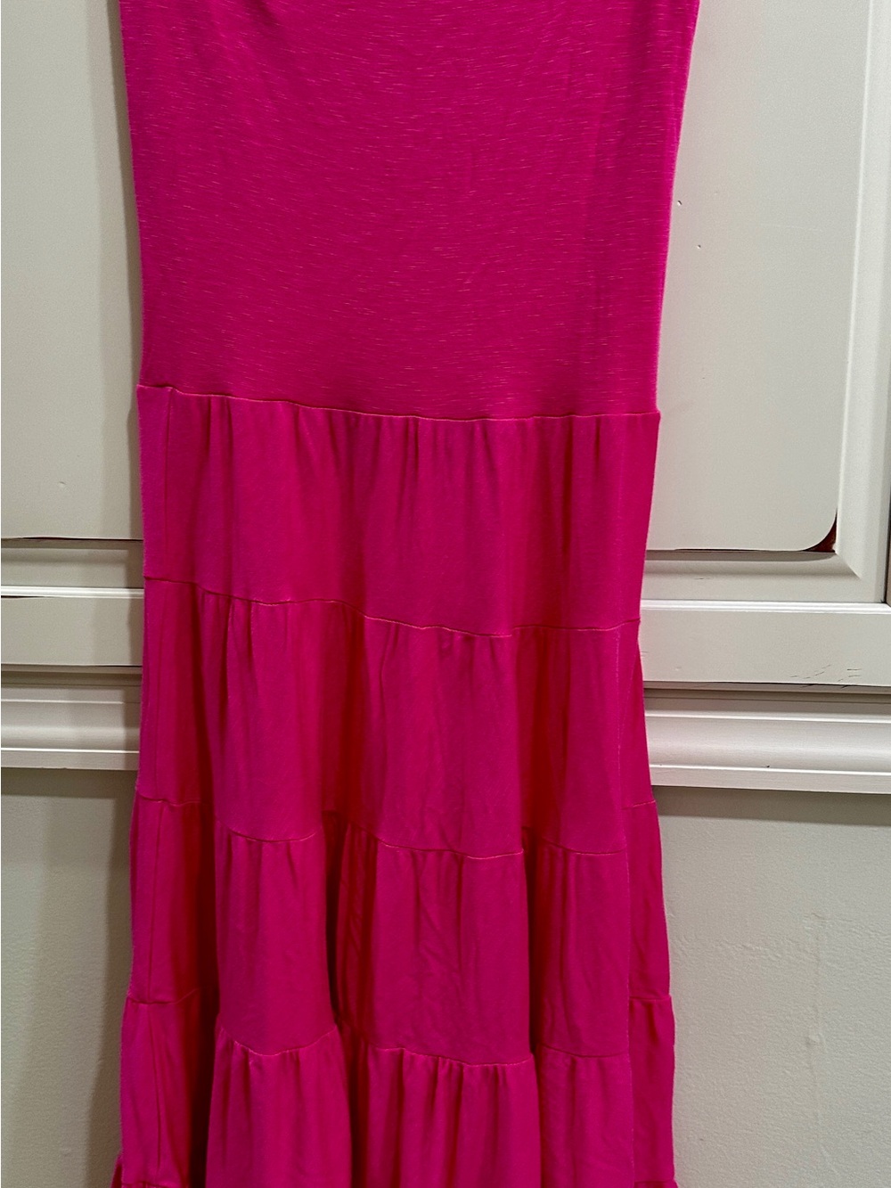 INC International Concepts Tiered Maxi Skirt - Hot Pink